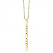 0.09Ct 14K Yellow Gold Diamond Bezel Geo Cut Lariat Necklace