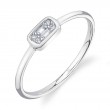 0.07Ct 14K White Gold Diamond Baguette Ring