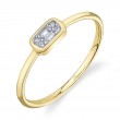 0.07Ct 14K Yellow Gold Diamond Baguette Ring