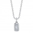 0.07Ct 14K White Gold Diamond Baguette Necklace