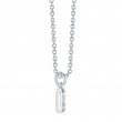 0.07Ct 14K White Gold Diamond Baguette Necklace