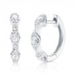 0.39Ct 14K White Gold Diamond Huggie Earrings