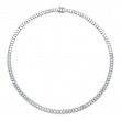 3.07Ct 14K White Gold Diamond Baguette Necklace