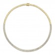 3.07Ct 14K Yellow Gold Diamond Baguette Necklace