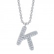 0.10Ct Diamond Pave Necklace - Initial K
