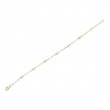 14K Yellow Gold Cultured Pearl Sparkle Chain Bracelet