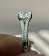 White Gold Radiant Cut 3D Pavé Diamond Engagement Ring