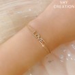0.12Ct 14K Yellow Gold Diamond Love Bracelet