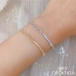 0.28Ct 14K Yellow Gold Diamond Bezel Link Bracelet