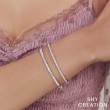 0.88Ct 14K White Gold Diamond Bangle