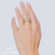 0.07Ct 14K Yellow Gold Diamond Ribbed Ring