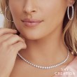 4.39Ct 14K White Gold Diamond Tennis Necklace