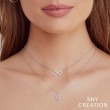 0.22Ct 14K White Gold Diamond Pear Infinity Necklace