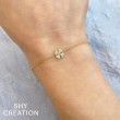 0.05Ct 14K Yellow Gold Diamond Clover Bracelet