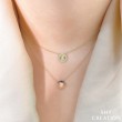 0.08Ct 14K Yellow Gold Diamond Star Circle Necklace