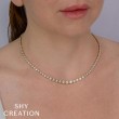 5.70Ct 14K Yellow Gold Diamond Bezel Tennis Necklace