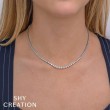 4.73Ct 14K Yellow Gold Diamond Crown Setting Tennis Necklace