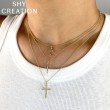 0.13Ct 14K Yellow Gold Diamond Cross Necklace