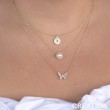0.08Ct 14K White Gold Diamond & Cultured Pearl Necklace