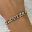 4.05Ct 14K White Gold Diamond Link Bracelet