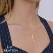 0.17Ct 14K Yellow Gold Diamond Geo Cut Necklace