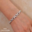 3.82Ct 14K White Gold Diamond Link Bracelet