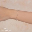14K Yellow Gold Cultured Pearl Sparkle Chain Bracelet