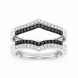 0.41 Carats White & Black Diamonds Ring Enhancer