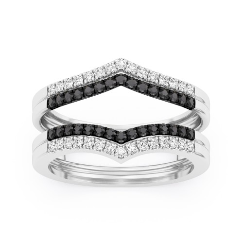 0.41 Carats White & Black Diamonds Ring Enhancer