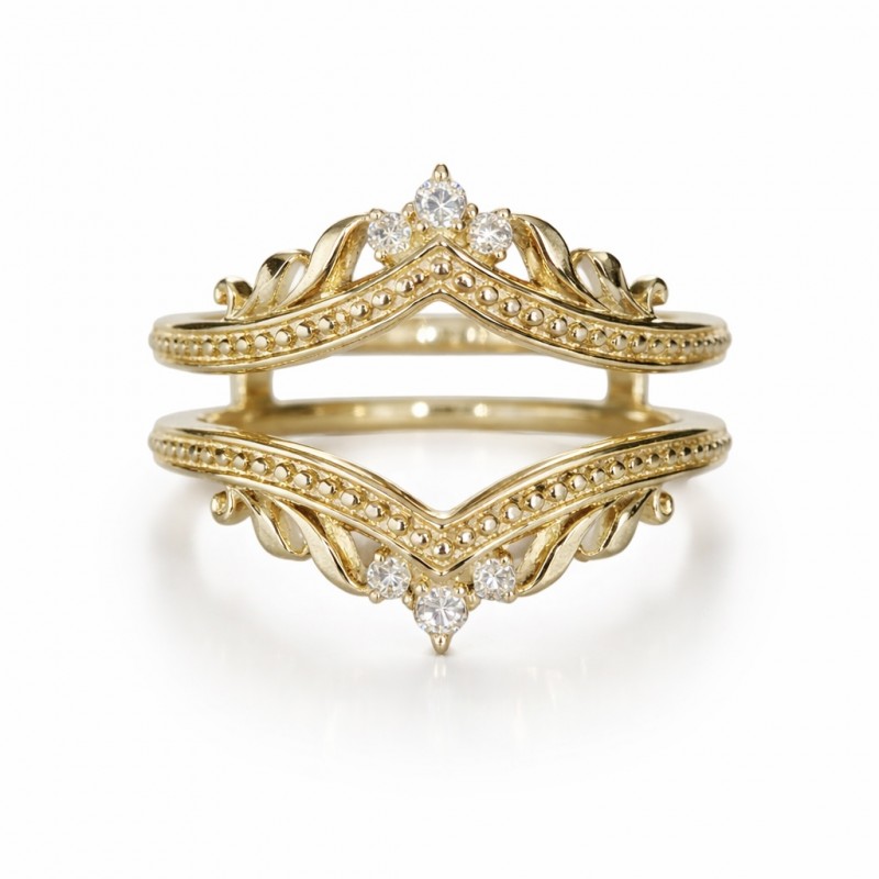 Eliza 0.12 Ct Round Diamond Ring Guard