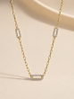 0.50 Carat Paperclip  Lab Grown Diamond Necklace