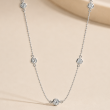 0.50 Carat Round Diamond Station Necklace