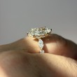 4.71 Carats Yellow Gold Marquise  Cut Diamond Engagement Ring