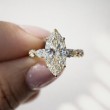 4.71 Carats Yellow Gold Marquise  Cut Diamond Engagement Ring