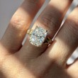 6.06 Carats Yellow Gold Vintage Cushion Cut Engagement Ring