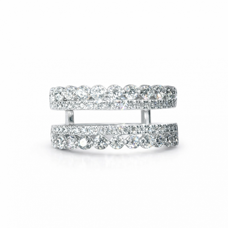 Kylie 1.50 Ct Round Diamond Ring Guard