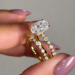 2.75 Carat Oval Cut Diamond Engagement Ring & Wedding Band Set