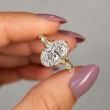 3.33 Carat Yellow Gold Marquise  Cut Diamond Engagement Ring