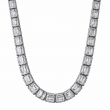 Emerald Cut 37.00 Carats Diamond Tennis Necklace