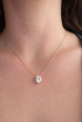 1.00 Carat Oval Diamond Bezel Pendant