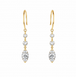 1.24 Marquise & Round Diamond Drop Dangle Earrings