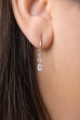 1.08 Carats Round & Oval Diamond Drop Dangle Earrings