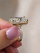 8.50 Carat Cushion Cut Halo Engagement Ring
