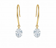 1.16 Carats Oval Diamond Dangle Earrings