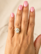 4.17 Carat Oval Cut 3 Stone Diamond Engagement Ring