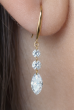 1.24 Marquise & Round Diamond Drop Dangle Earrings