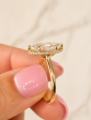3.12 Carat Yellow Gold Marquise Cut Diamond Engagement Ring