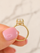 3.12 Carat Yellow Gold Marquise Cut Diamond Engagement Ring