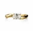 0.61 Carats East-West Oval Diamond Ring