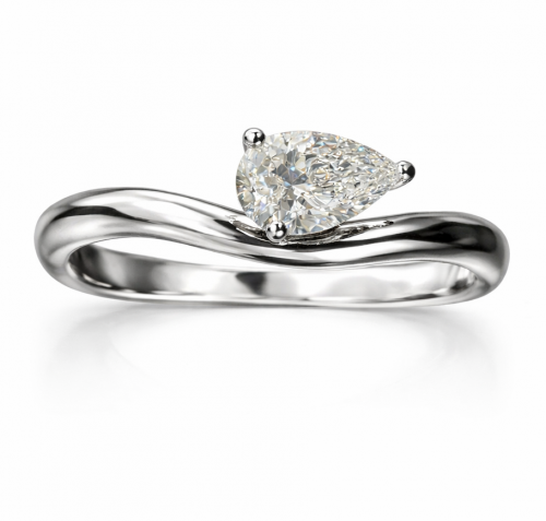 0.89 Carats Pear Fashion Diamond Ring